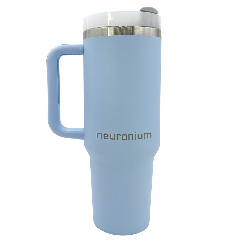 Vacuum Insulated Coffee Mug Stainless Steel Travel Tumbler - Thermal Cup Blue