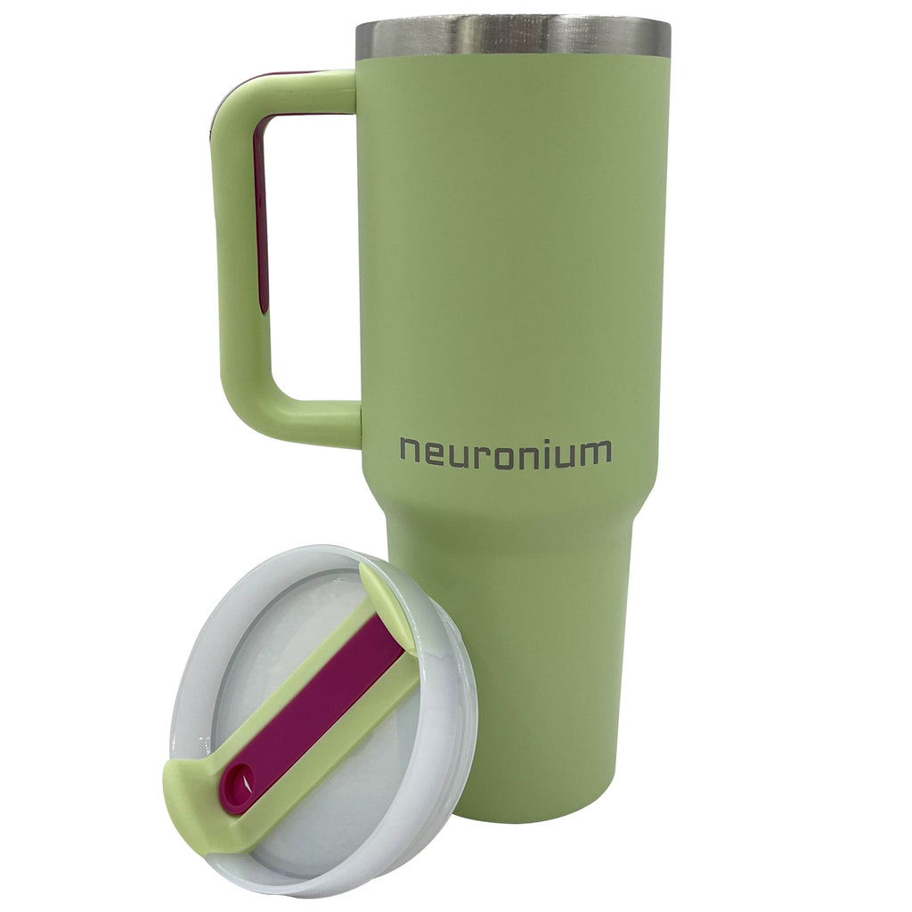 Vacuum Insulated Coffee Mug Stainless Steel Travel Tumbler - Thermal Cup Green With Cover