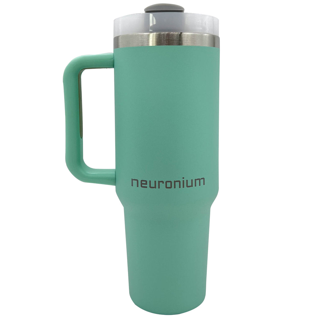 Vacuum Insulated Coffee Mug Stainless Steel Travel Tumbler - Thermal Cup Turquoise