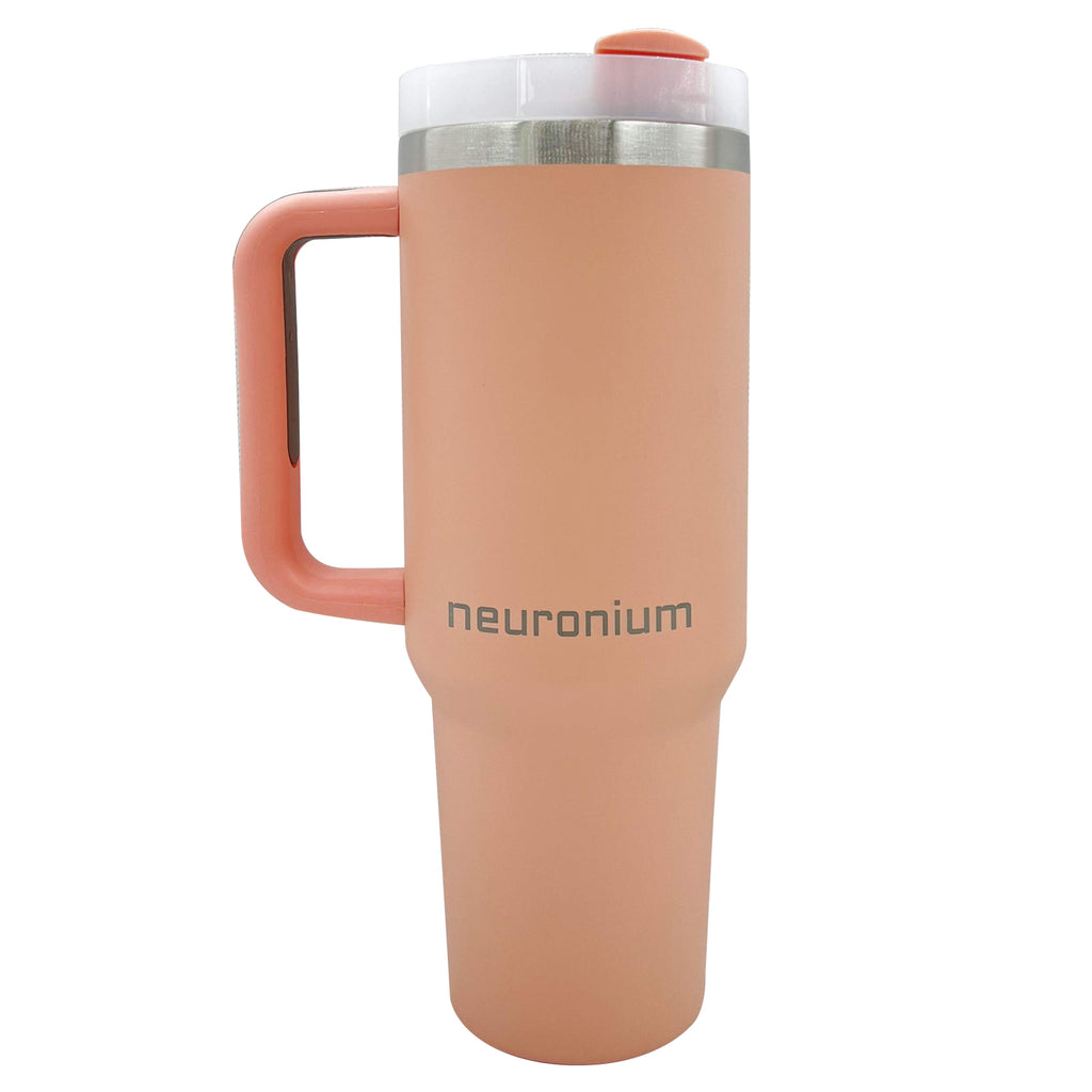 Vacuum Insulated Coffee Mug Stainless Steel Travel Tumbler - Thermal Cup Peach